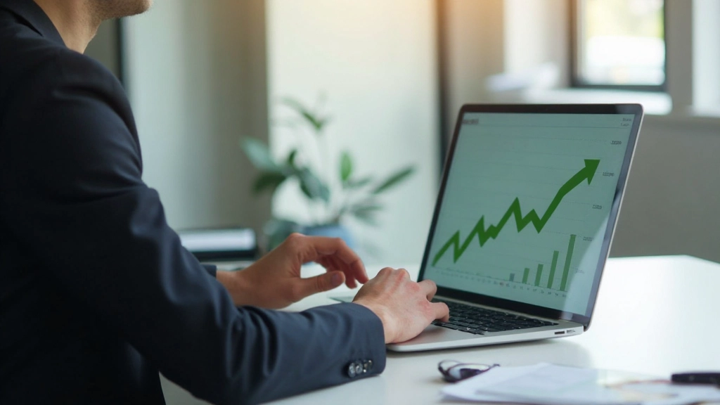 Beleggingsportefeuille analyse op computermonitor